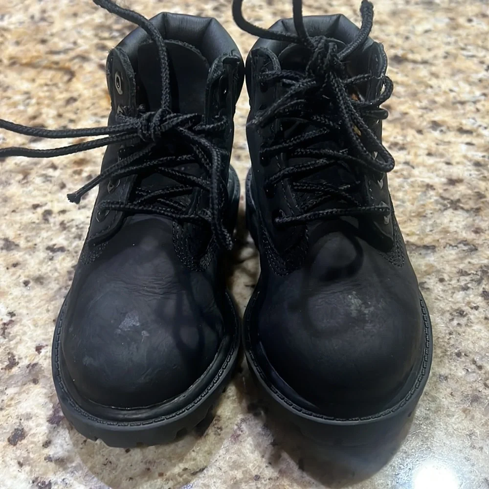 Timberland Kids Black Lace-Up Boots